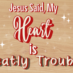 Jesus Said My Heart Is Greatly Troubled